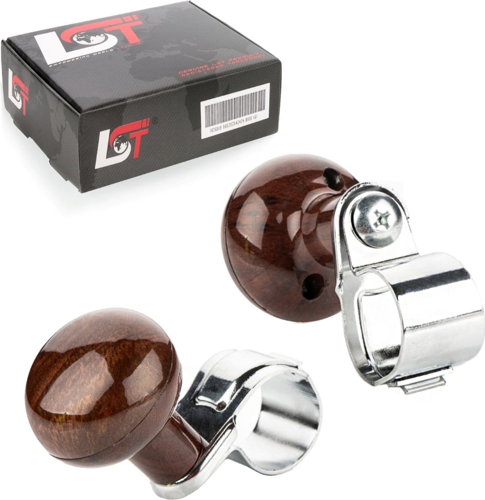 2x Lenkradknauf Lenkhilfe 360° Holzlook für MAZDA HONDA TOYOTA SUZUKI MITSUBISHI