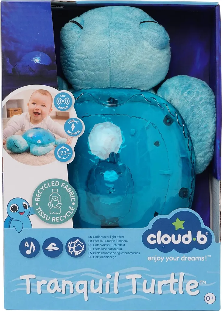 Veilleuse Projecteur de Vagues Tranquil Turtle Aqua pour Bébé CloudB - 6