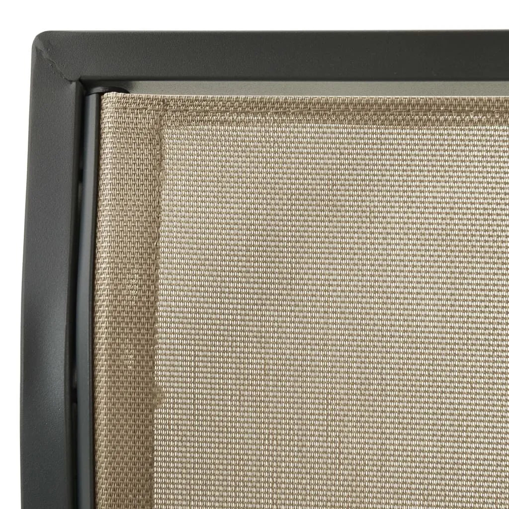 Balancelle Hollywoodienne Anti-UV Structure Acier Stable Gris - 4