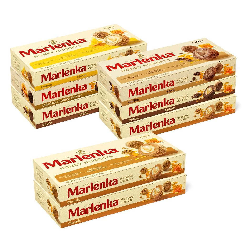 Marlenka® Medové guličky - Výhodné balenie Mix 6+2 (8 x 235 Obrázok produktu 