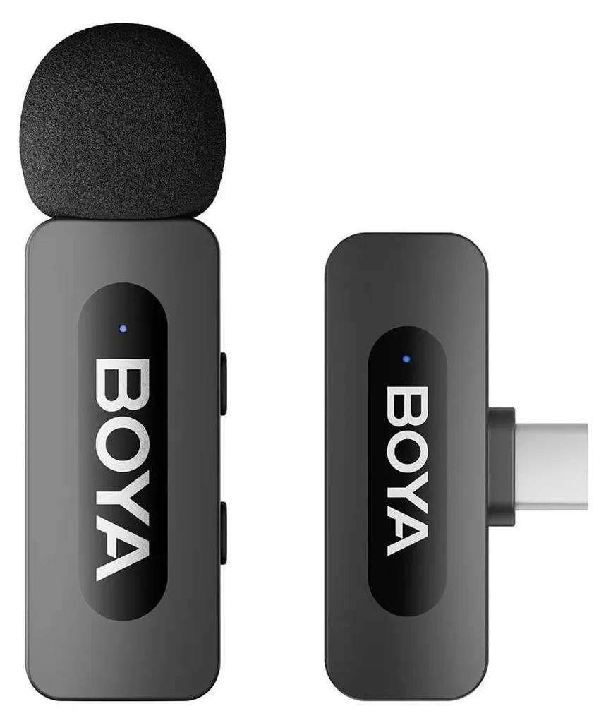 Microphone sans fil BOYA BY-V10 v2.0 USB-C pour Vlog, TikTok et YouTube