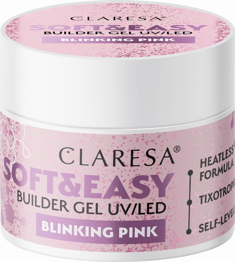 Claresa Soft&Easy Aufbaugel blinkend rosa 45g