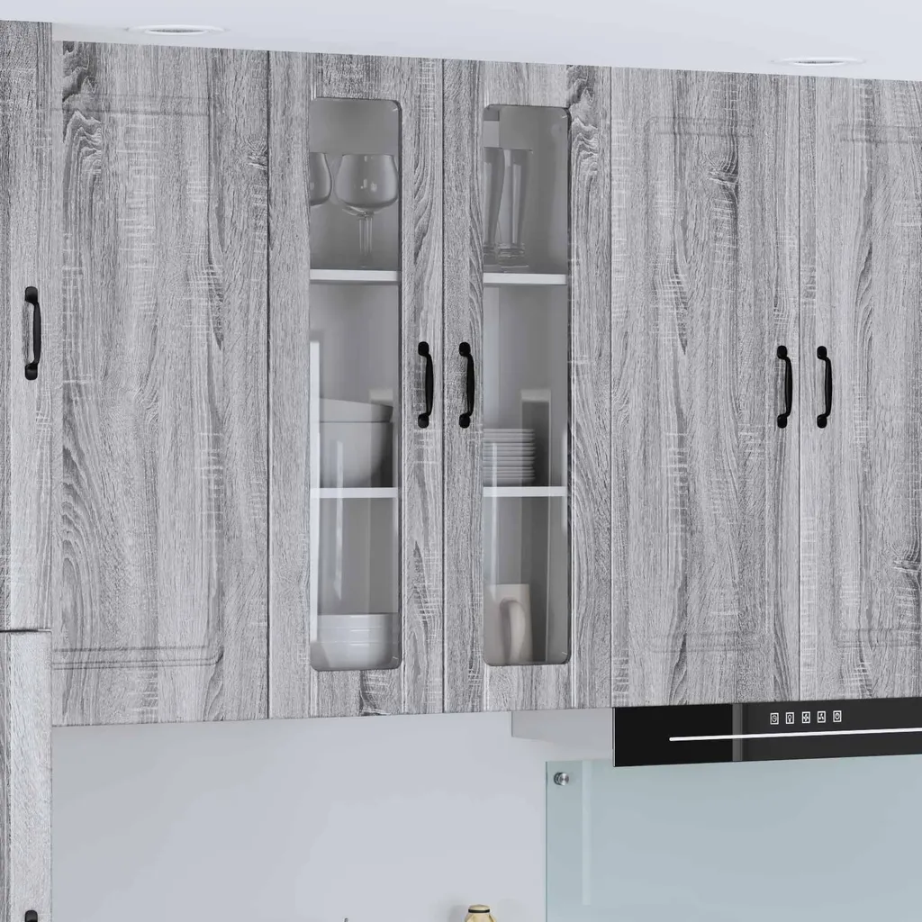 vidaXL Armadio da parete per cucina Grey Sonoma 60 x 31 x 100 cm Materiale a base di legno