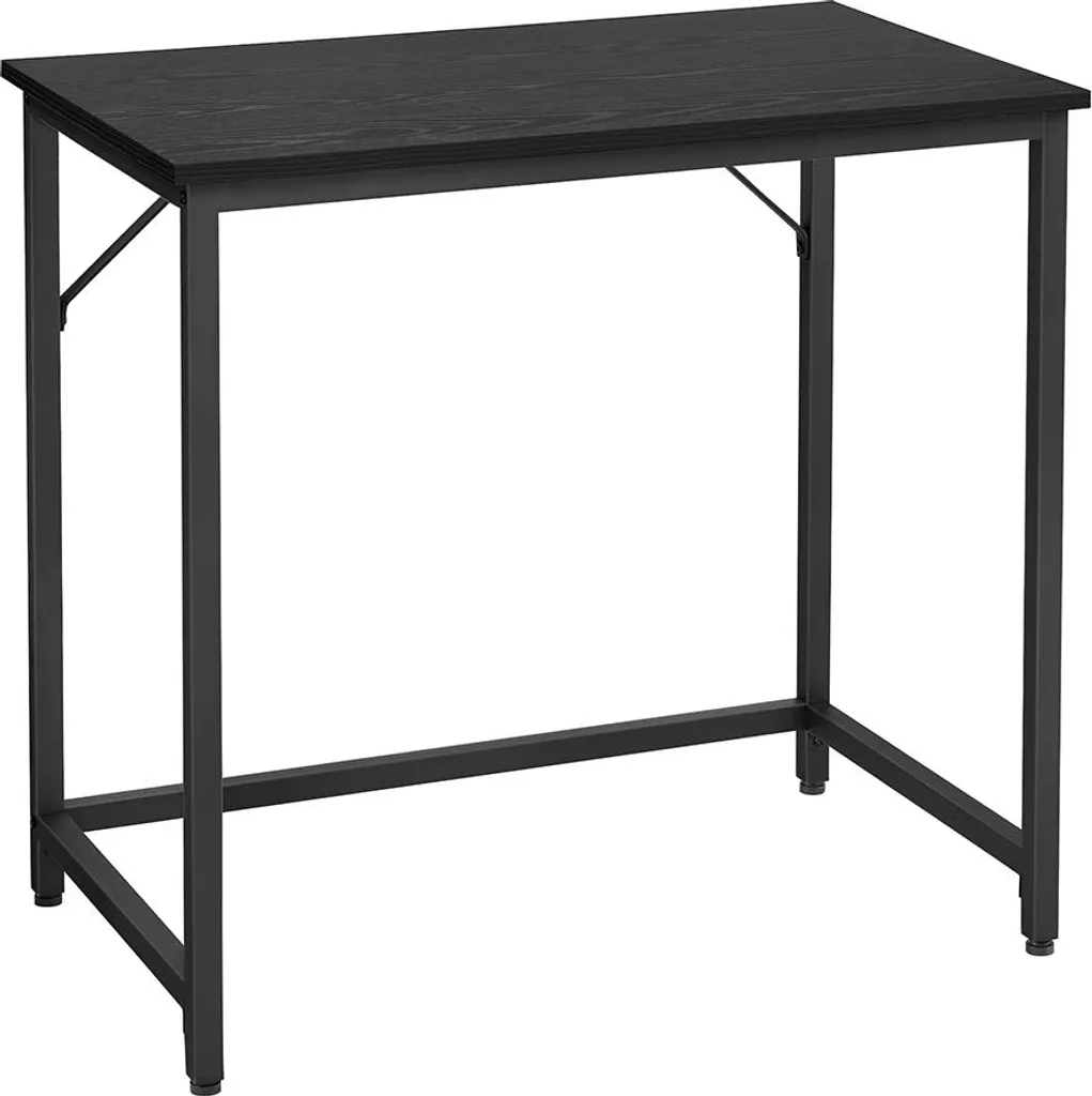 Petit bureau d'ordinateur industriel noir idéal pour le télétravail