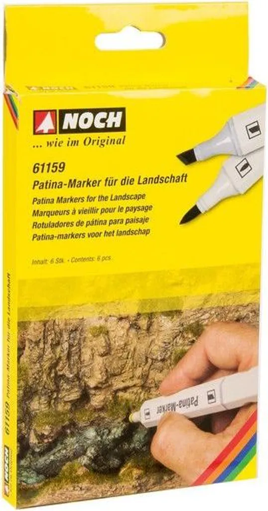 Marqueurs de vieillissement NOCH 61159 pour rochers et bâtiments HO