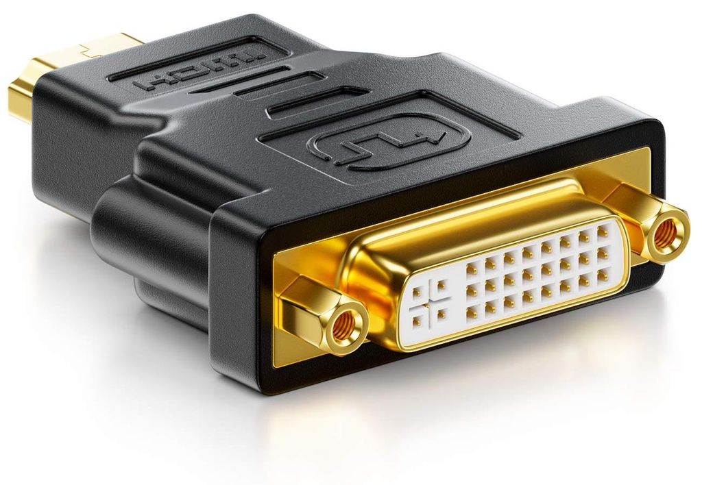 deleyCON HDMI zu DVI Adapter - DVI Buchse zu HDMI Stecker Produktbild 