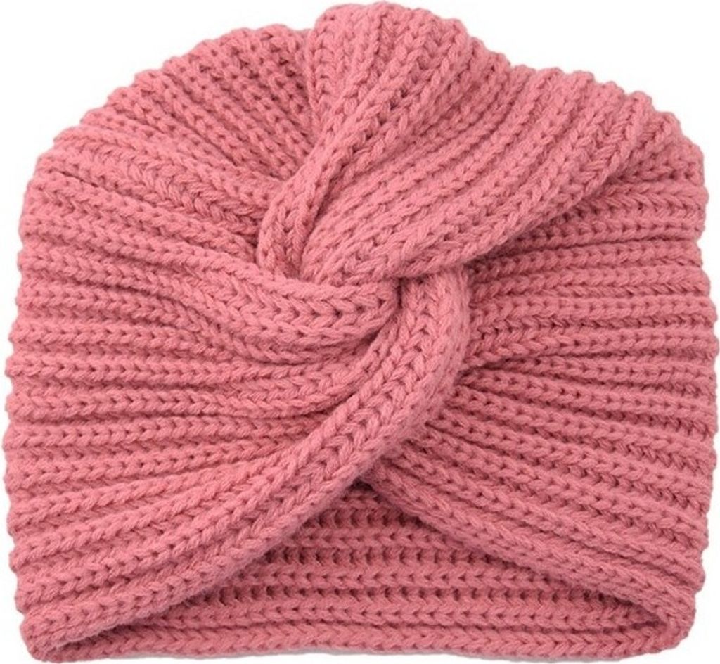 Stylische Pinke Turban Mütze für Damen – Ideal für Herbst und Winter KP6612