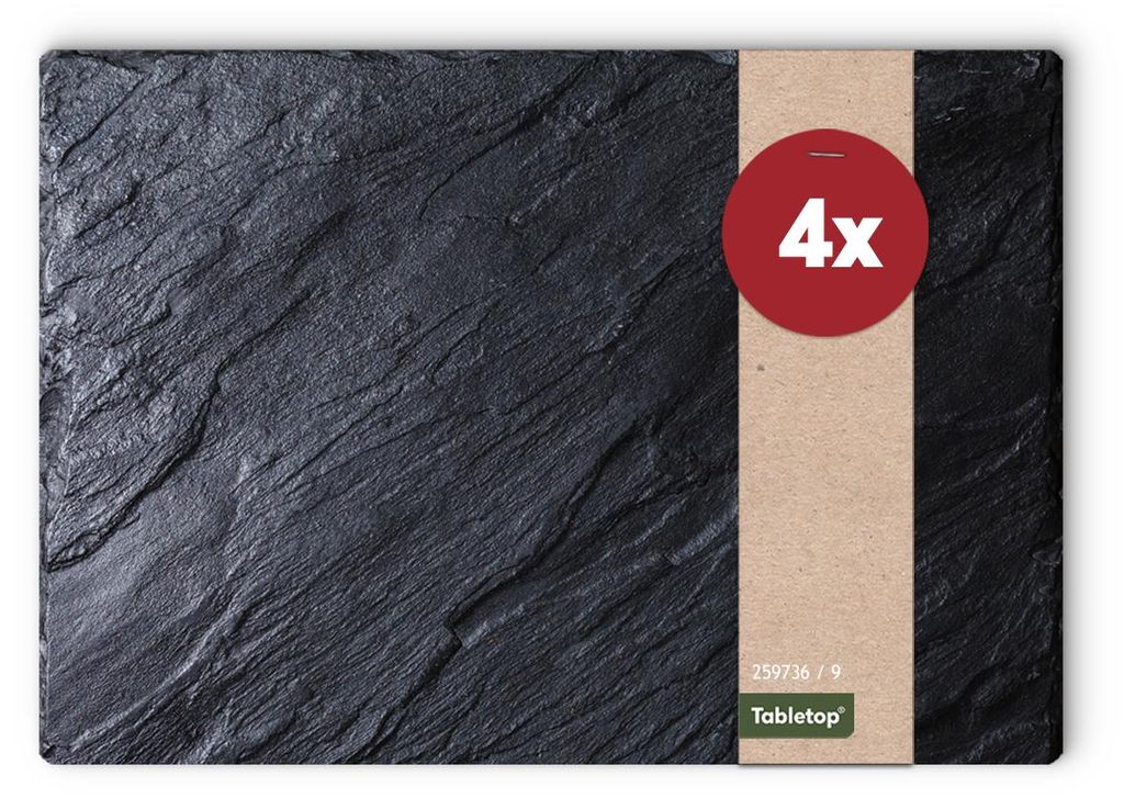 Set di 4 tovagliette lavabili effetto ardesia effetto Immagine del prodotto 