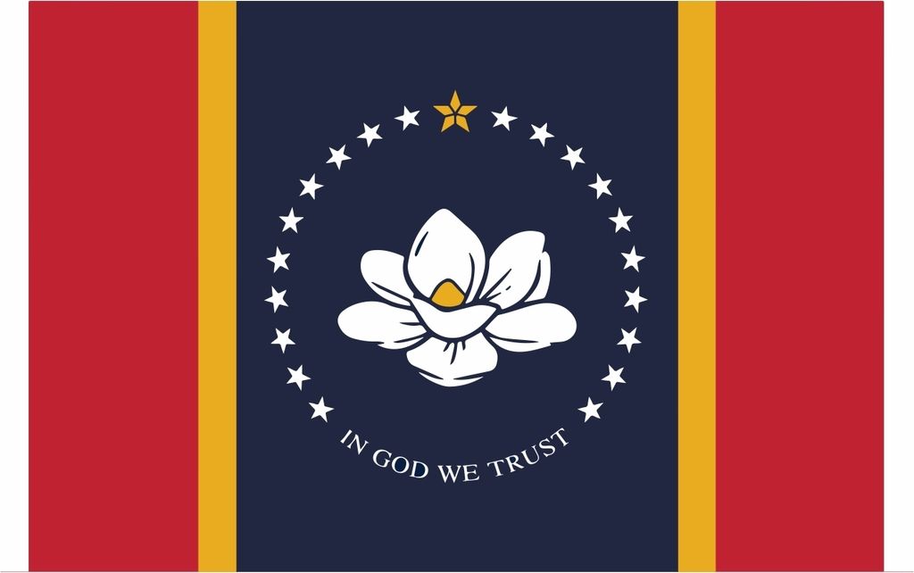 Kiwistar - Aufkleber - Mississippi - Bundesstaat USA Autoaufkleber Sticker State Flagge - 15 x 10 cm