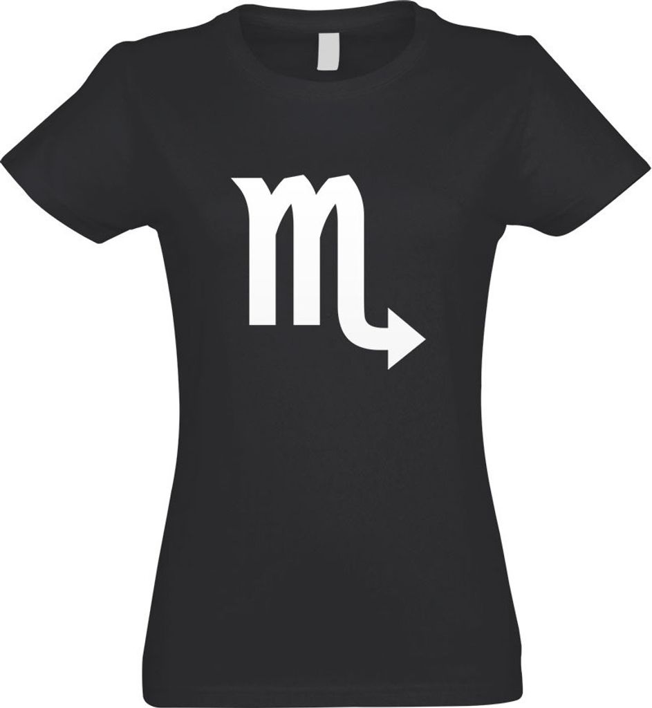 Kiwistar - T-Shirt tailliert - Damen - Graphit - Skorpion Sternzeichen - mit Motiv Bedruckt - Funshirt Design - Sport - Freizeit - Damen - M