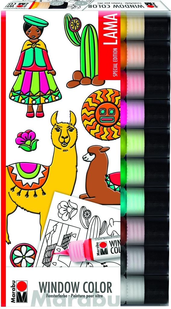 MARABU Window Color Set 'Lama' 10-teilig 665303 Zdjęcie produktu 