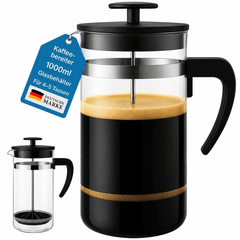 Kaffeebereiter 1L Kaffeepresse Kaffeebereiter Kaffee Filter Produktbild 