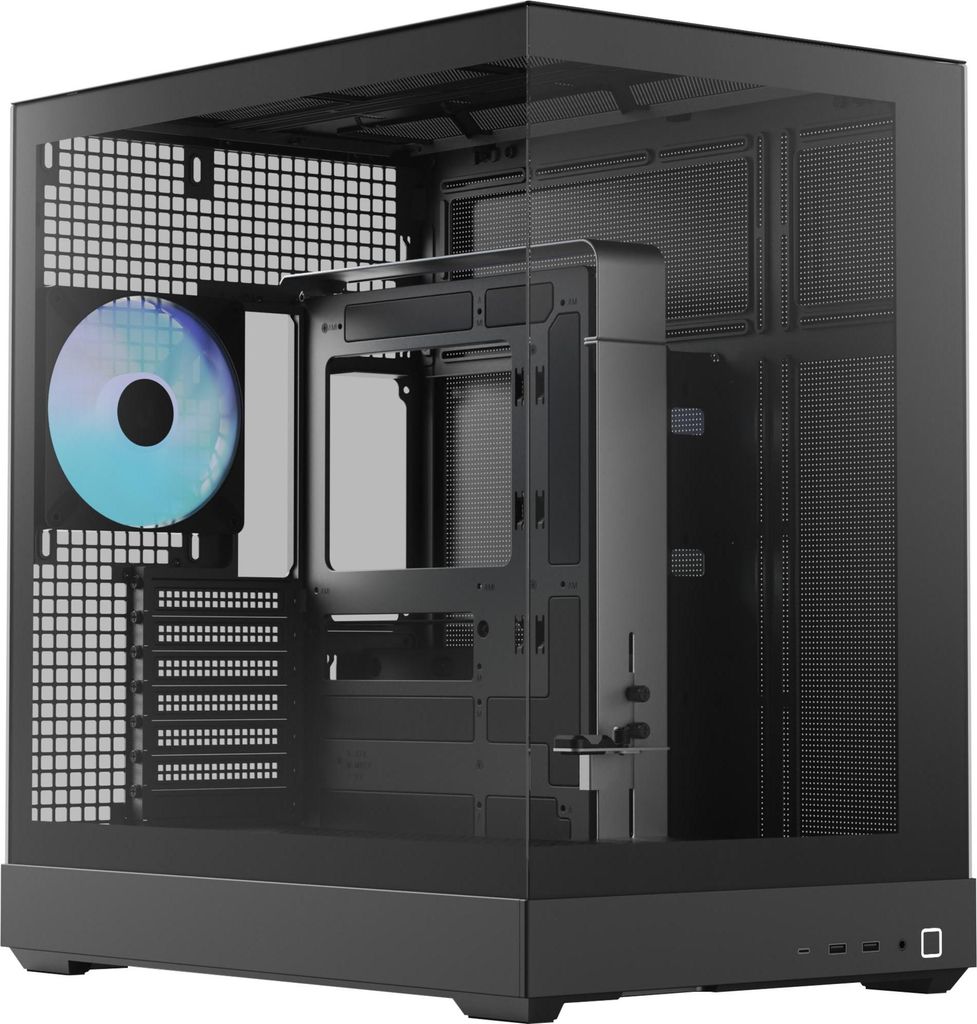 APNX V2-F-BK-v1, Tower-Gehäuse, (Tempered Glass x 3)