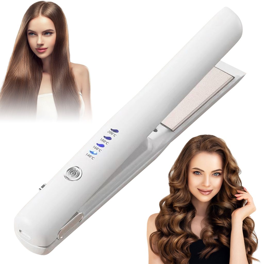 Glätteisen, 2 in 1 Haarglätter & Lockenstab, mit Negativer Ionenfunktion, 30s Schnelles Aufheizen, 4 einstellbare Temperaturen