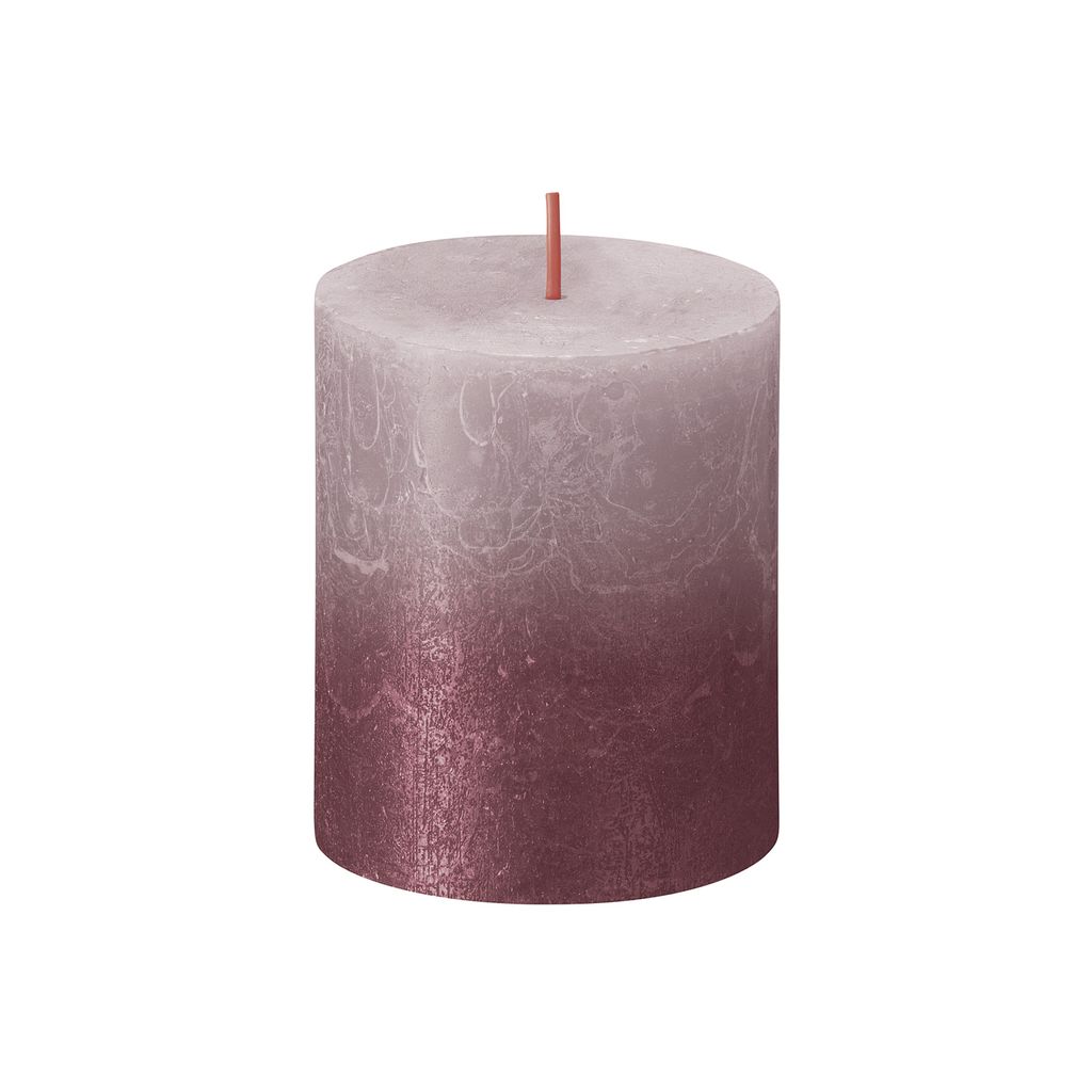 Bolsius Rustik Eschen- Rose rot 80/68mm Produktbild 