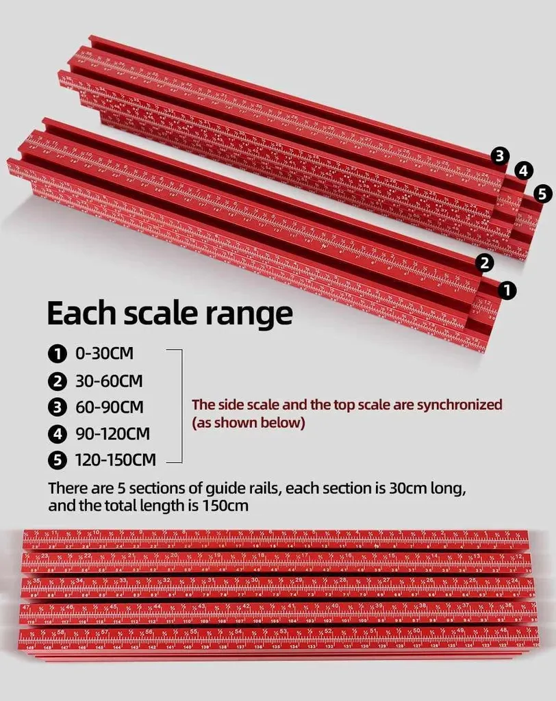 Guide de sciage rectiligne 1500 mm pour découpes de bois précises - 11