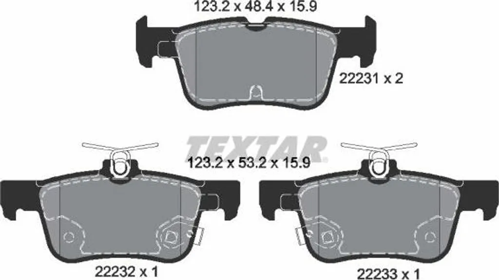 Plaquettes de frein OE 5181858 pour Ford S-Max - Technologie Textar