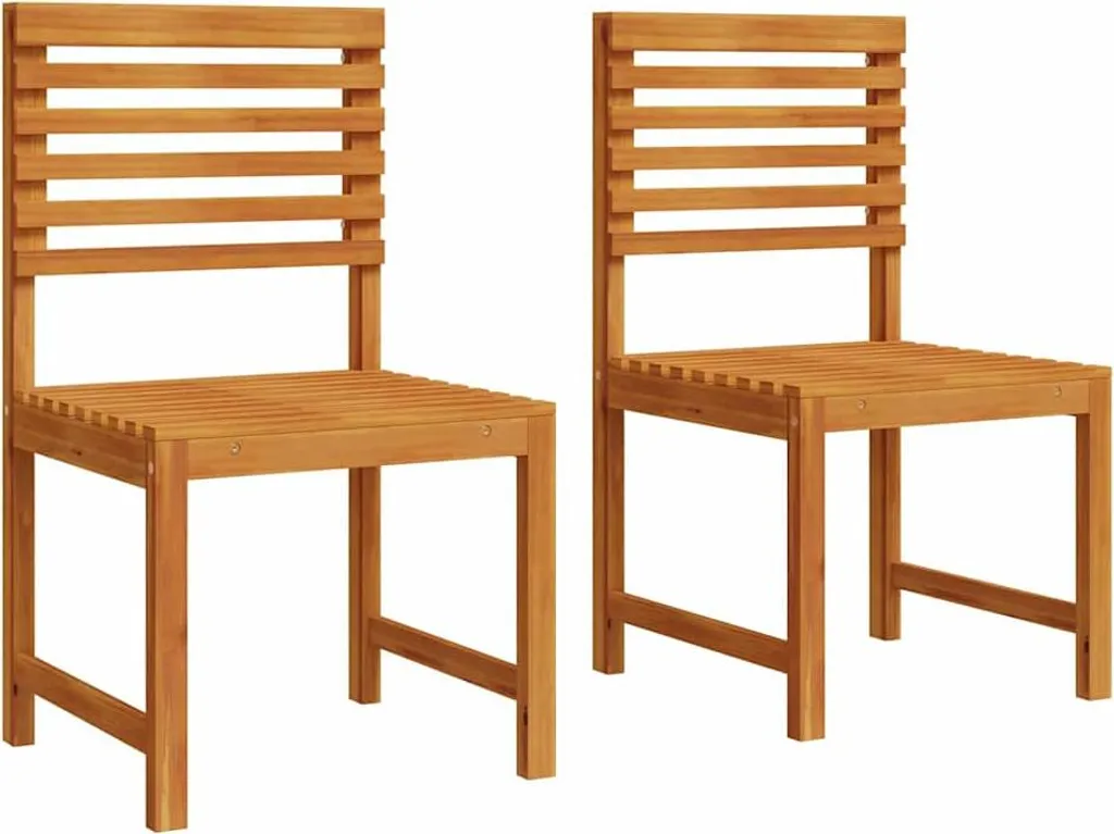 vidaXL Chaises de Jardin 2 pcs Marron 50x50x91cm en Bois d'Acacia Massif