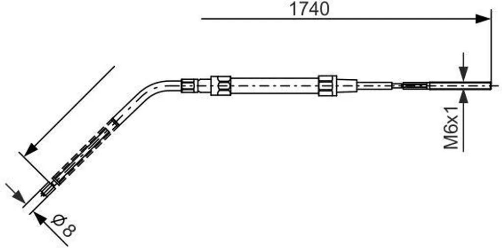 Câble de frein à main Bosch 1 987 477 689 pour BMW Série 3 E36 OE 34411160873