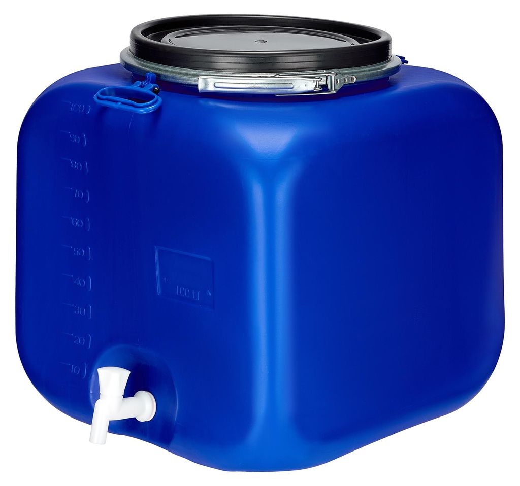 Garronda Fût en plastique 100 L Fût à col large 100 L avec Image du produit 