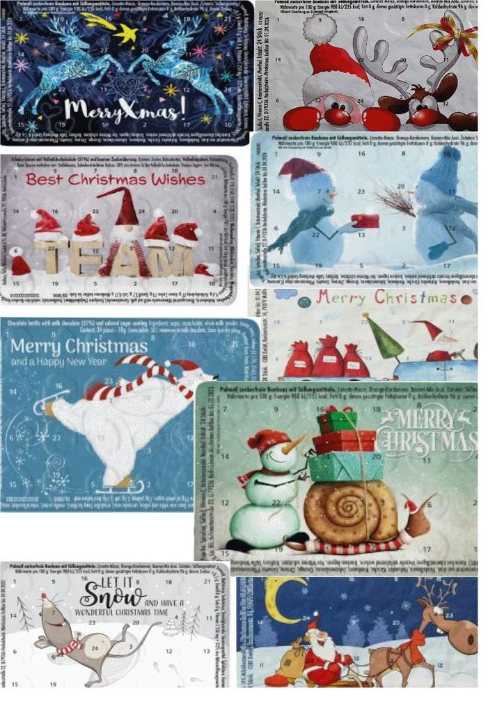 Mini Adventskalender 9er Set mit Pulmoll, Kalender Produktbild 