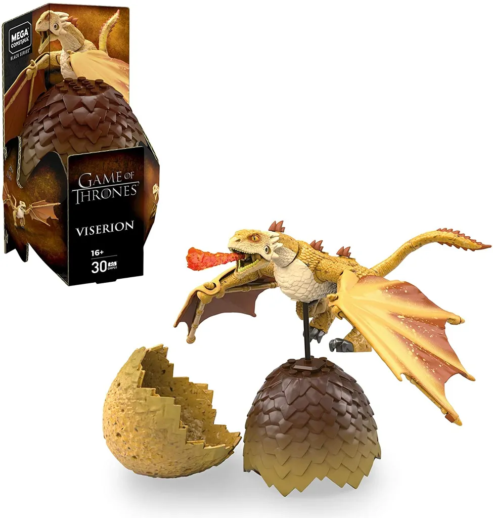 Œuf de Dragon Viserion Articulé Mega Construx Probuilder Thème GoT - 9