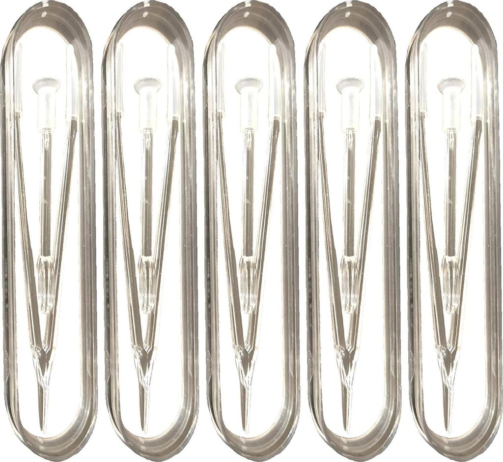 5-teiliges, transparentes Reise-Kontaktlinsen-Entfernungsset mit Pinzette, Stäbchen und weicher Spitze
