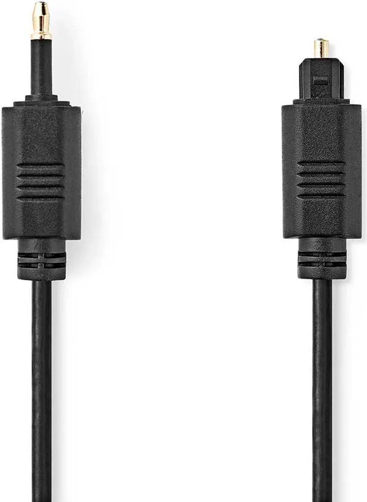 Cavo audio ottico | TosLink Maschio | Mini-Toslink | 1.00 m | Tondo | PVC | Nero | Label