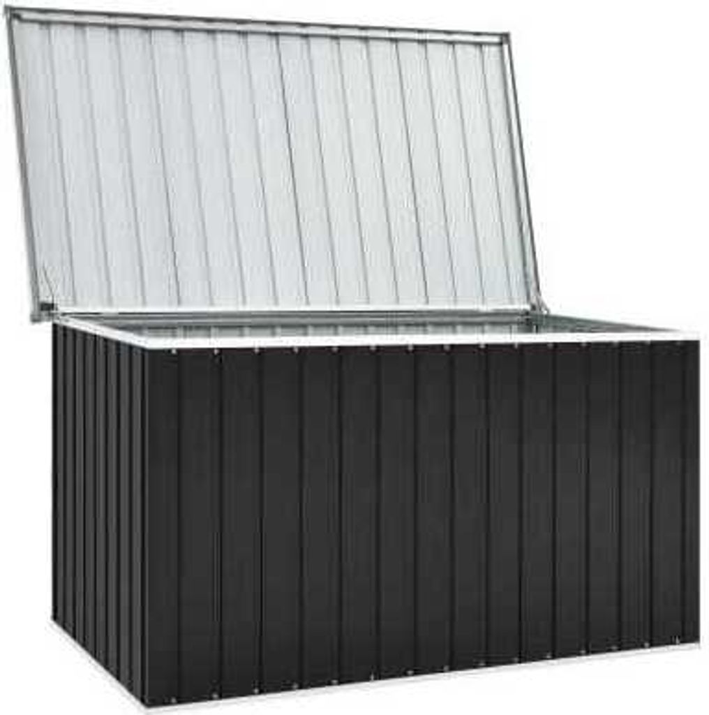 Anthrazit Gartenbox 129 x 67 x 65 cm Verzinkter Stahl, Kunststoff