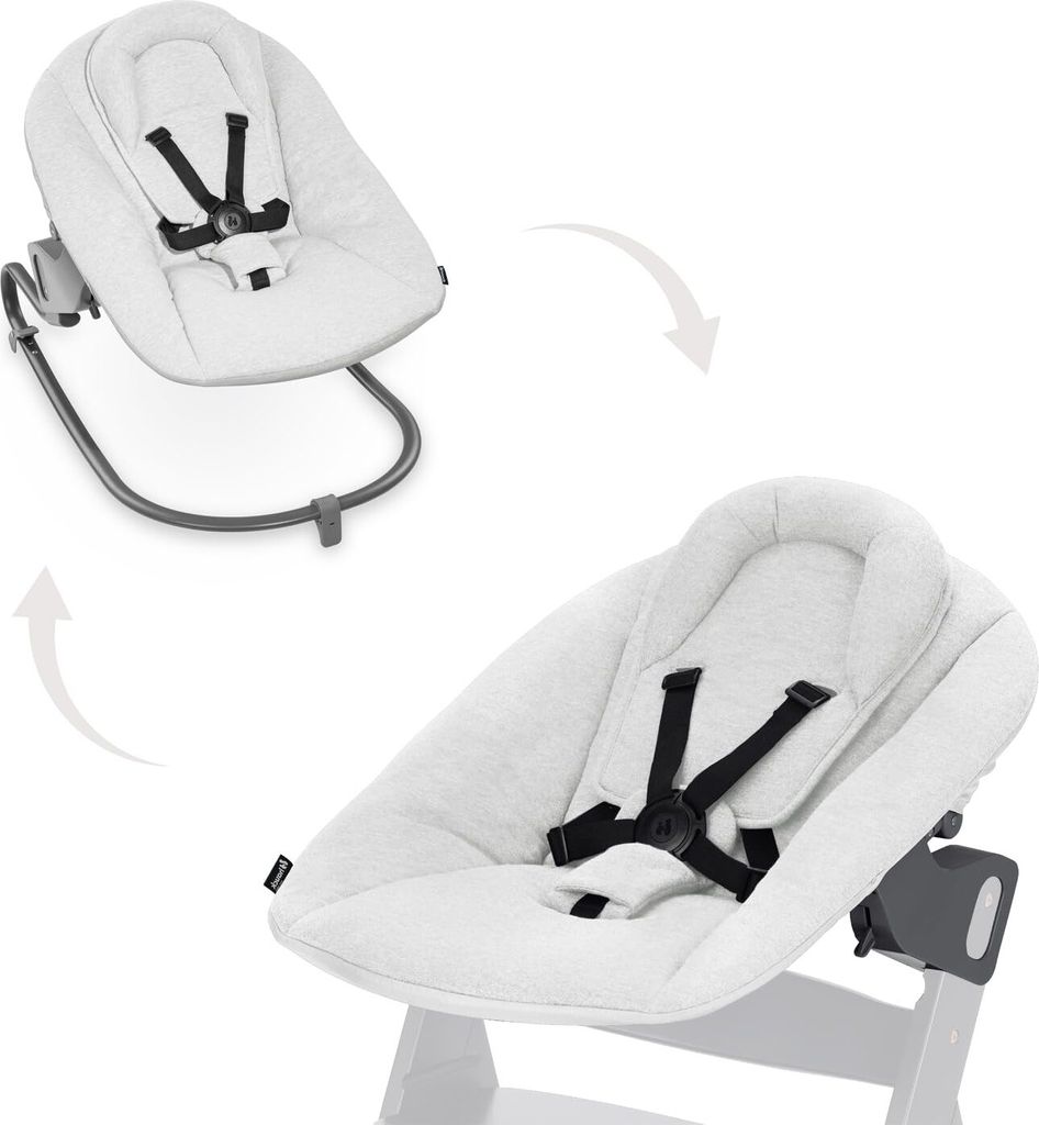 hauck Babywippe & Newborn Aufsatz Premium - light grey