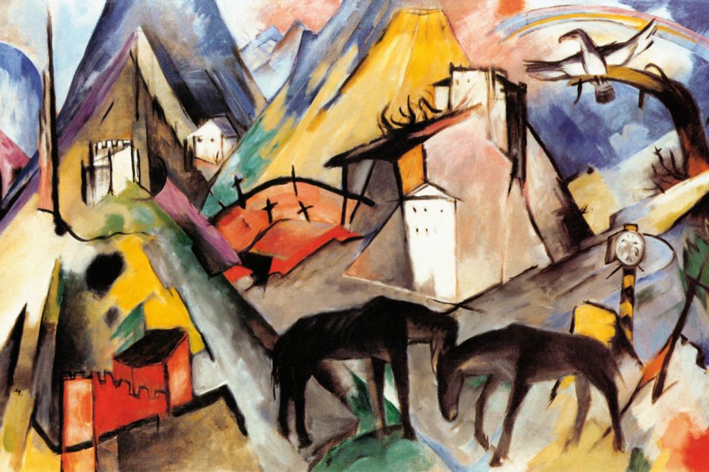 Franz Marc Kunstdruck Bild - Das Arme Land Tirol, 1913 (80 x 120 cm)