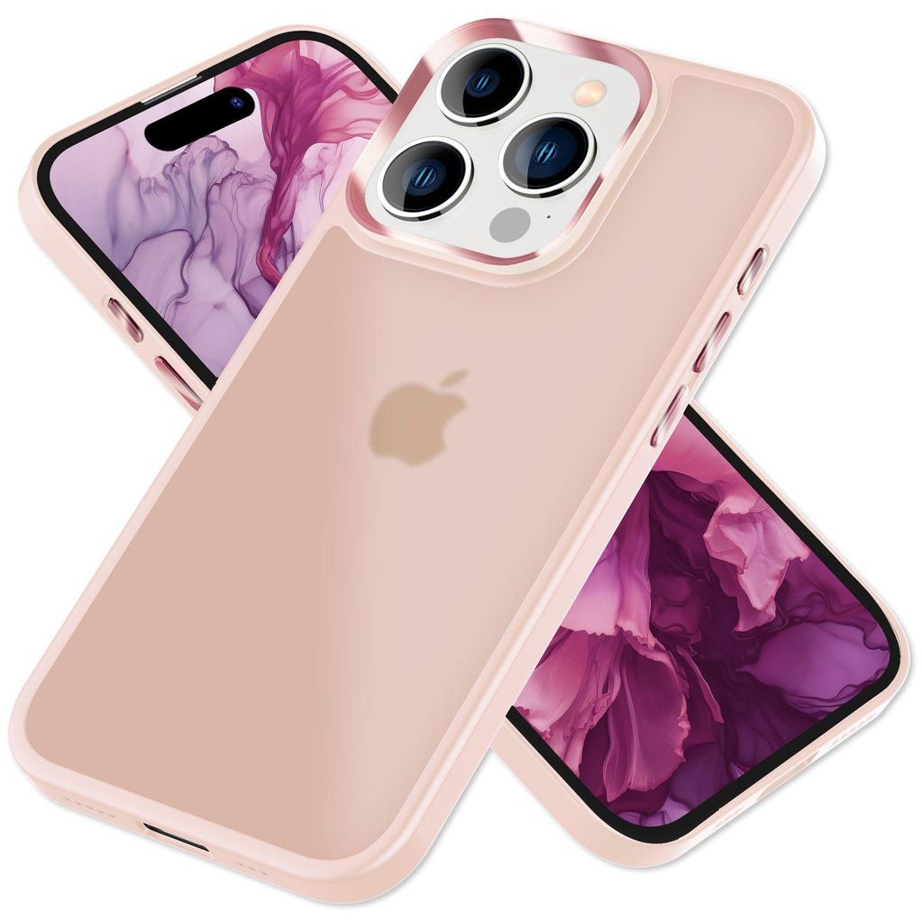 Hybrid Hülle für iPhone 15 Pro Frosted Case Schutz Rand Produktbild 