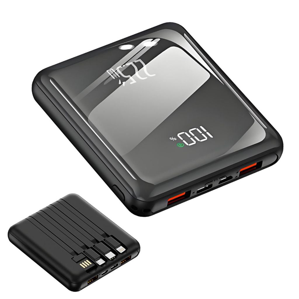 Mini Powerbank 20000mAh mit integriertem Kabel, Produktbild 