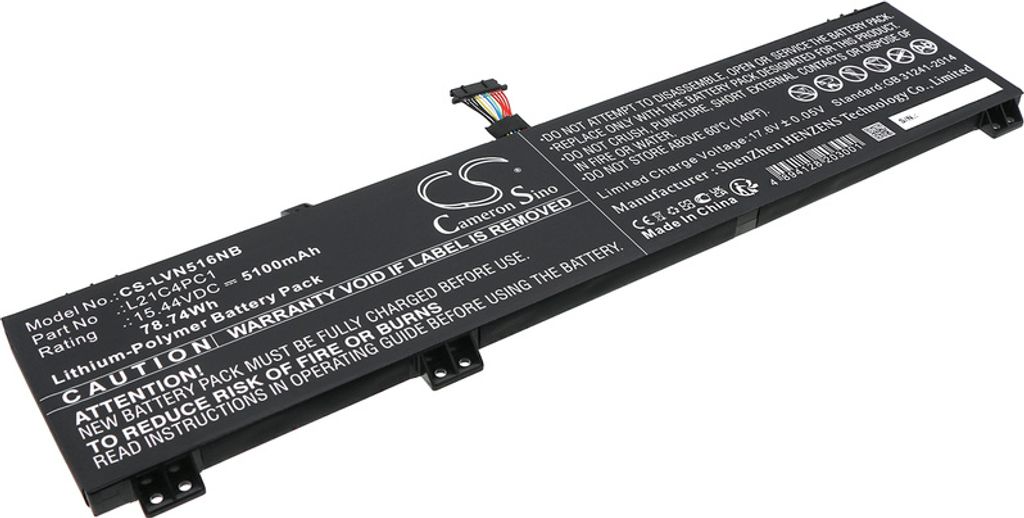 Laptop-Akku, Lenovo Legion 5 15arh7h 82rd0002sb und andere, Kapazität 5100 mAh