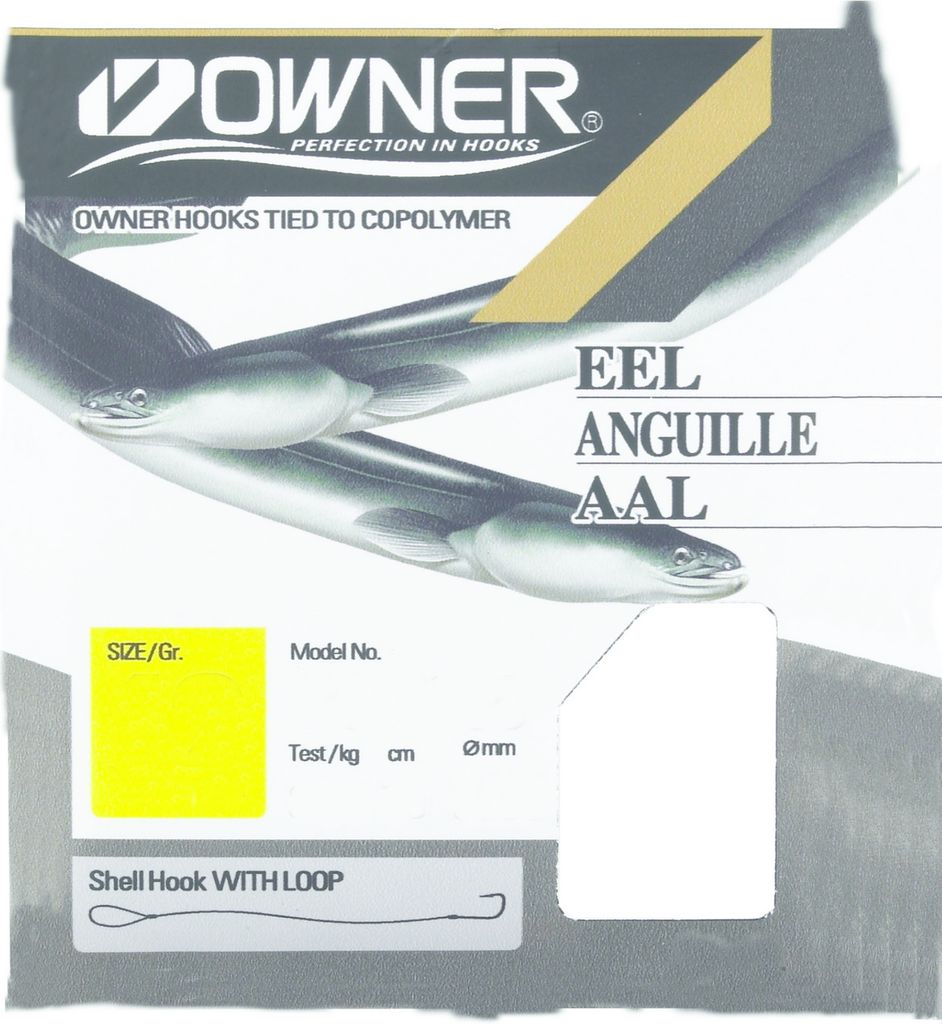 Owner Aal rot RL-9330 70cm - gebundene Angelhaken, Größe/Tragkraft/Durchmesser/Inhalt:Gr. 4 / 8.2kg / 0.30mm / 8 Haken pro Packung
