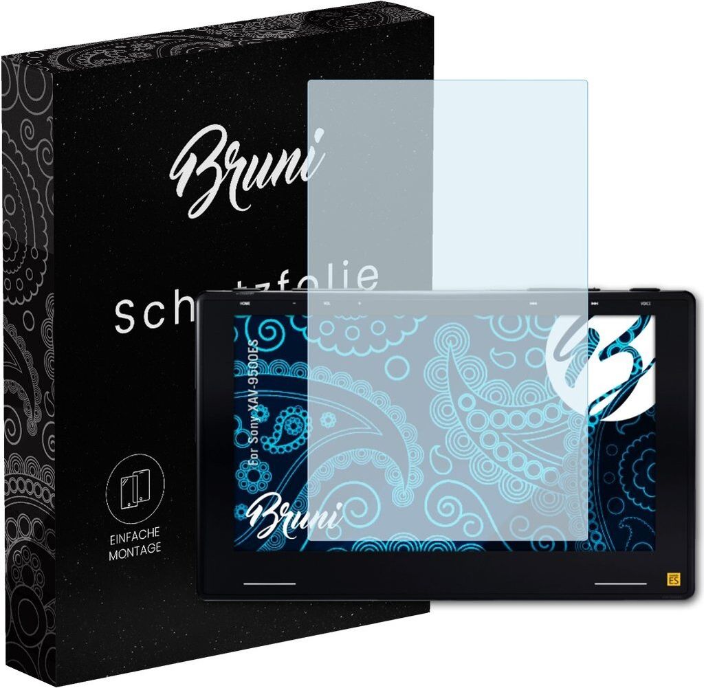Bruni Basics-Clear 2x Schutzfolie kompatibel mit Sony XAV-9500ES Folie