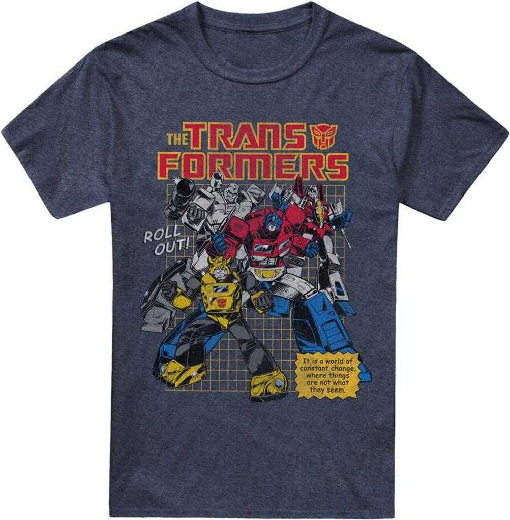 Transformers - "World Roll Out" T-Shirt für Herren/Damen Uni TV26471 (L) (Marine)