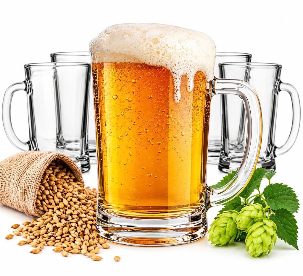 Sendez 6 Biergläser mit Henkel 500ml Bierseidel Bierkrüge Produktbild 