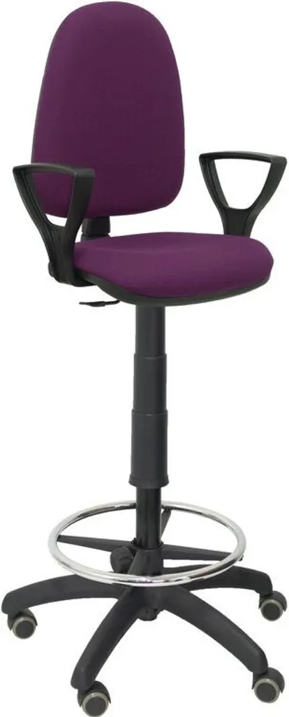 Tabouret ergonomique violet Ayna Bali avec roulettes douces et bras fixes