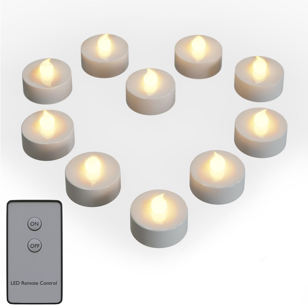 24x LED Teelichter mit Batterie Timer elektrische Teelichter LED Kerzen Teelicht