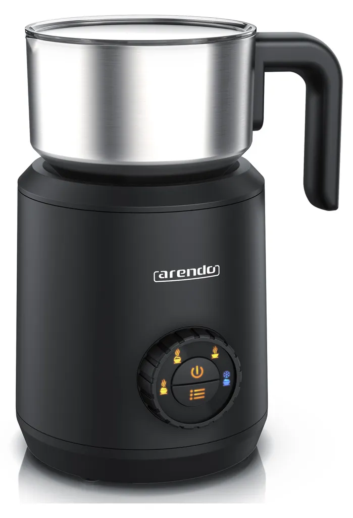 Mousseur à Lait Induction 4en1 Inox de 400ml avec Option Mousse Froide