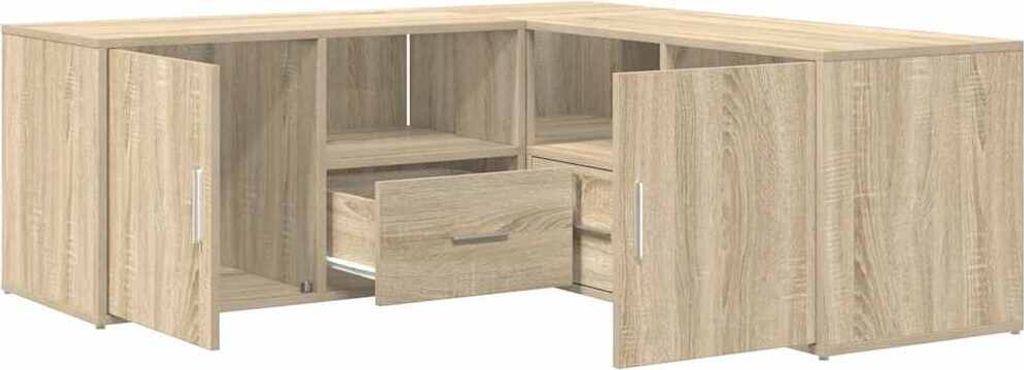 vidaXL Eckregal Sonoma-Eiche 200x40x45 cm Holzwerkstoff