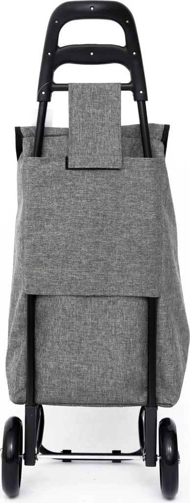 Caddie de Courses 45L Shopper-Roller Gris - Poussette de Marché Stable