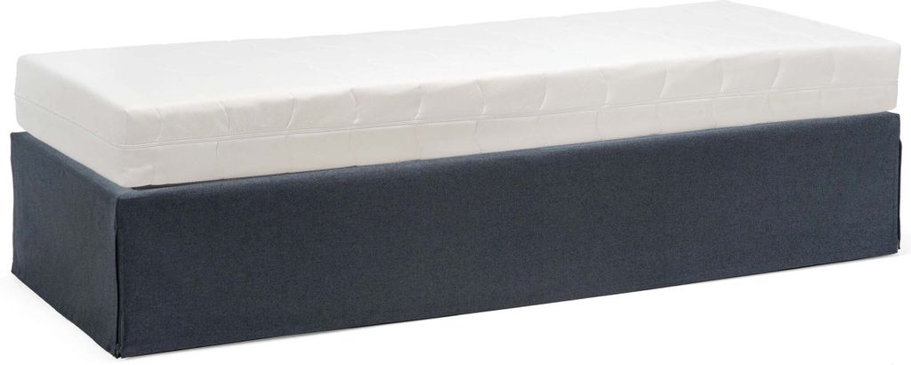 Funktionsbett Unterbau Bett Premium Twinbox – 80 x 200 cm / Nika Royal blau / mit Matratze