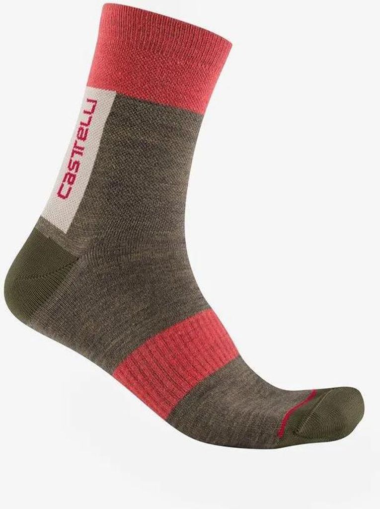 CASTELLI Klassische Fahrradsocken - VELOCISSIMA THERMAL - Grün S-M