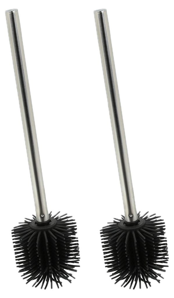 Relaxdays Toilettenbürste Silikon 2er Set, antibakteriell, Produktbild 