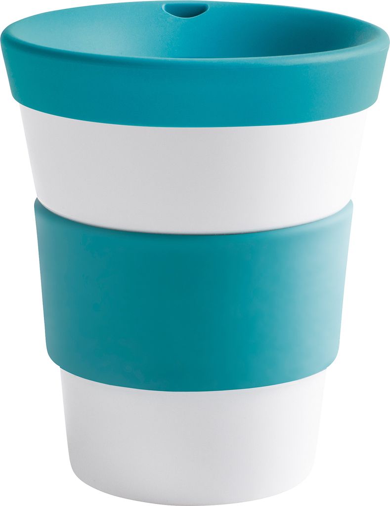 KAHLA Becher 0,35 l + Trinkdeckel + Banderole cupit ocean green 23H207A44008C