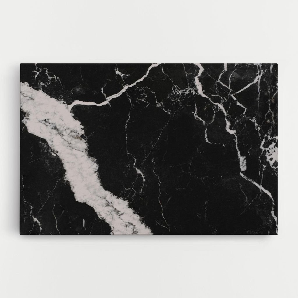 ARTHUB Leinwandbild 20x30 cm, Black Marble Light Grey | Wohnzimmerdekoration, Hängende Bilder, Wanddekoration, Heimdekoration, Abstrakte, Marmor