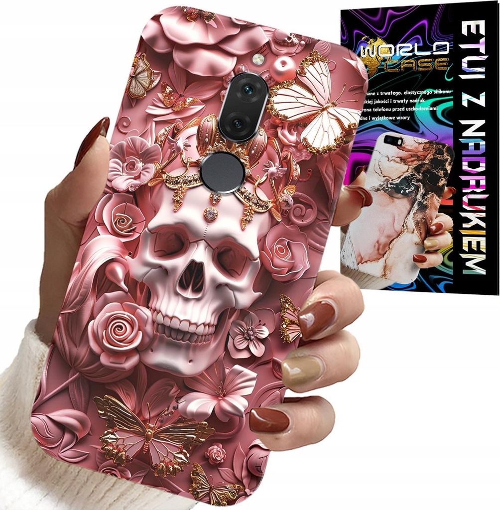 Hülle Für Huawei Mate 10 Lite - Feminine, Trendige Designs, Totenkopf Mit Rosen