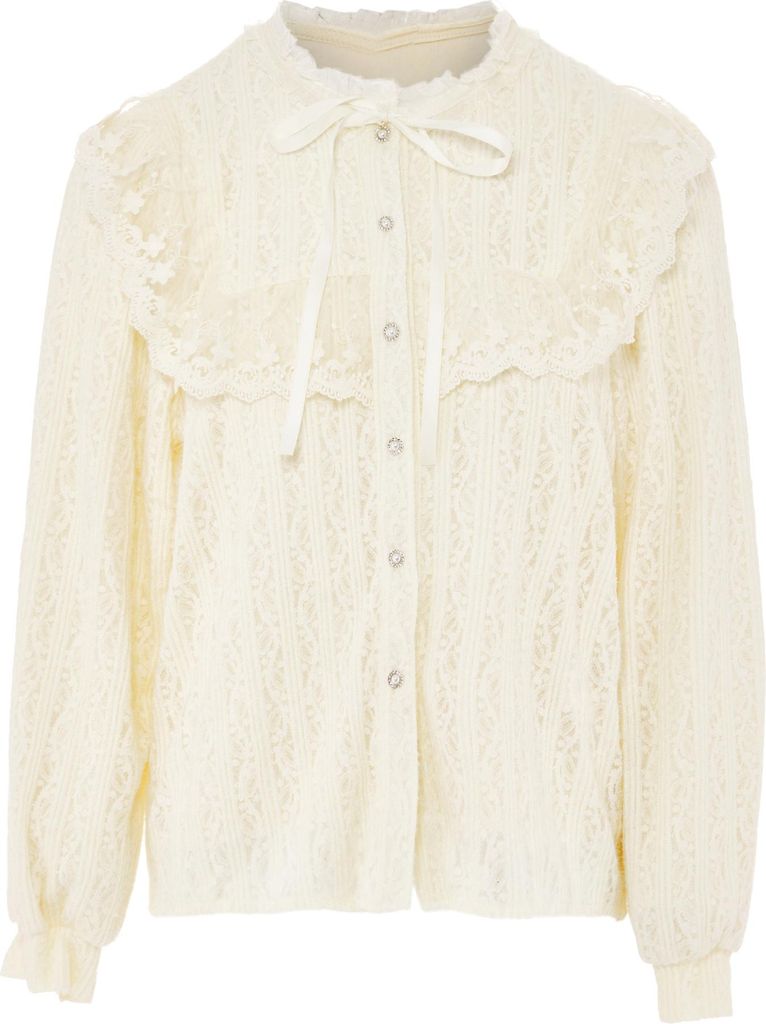 nascita damen bluse - wollweiss, XS/S